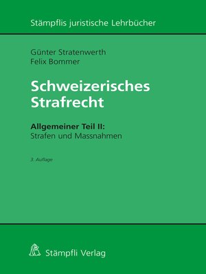 cover image of Schweizerisches Strafrecht, Allgemeiner Teil II